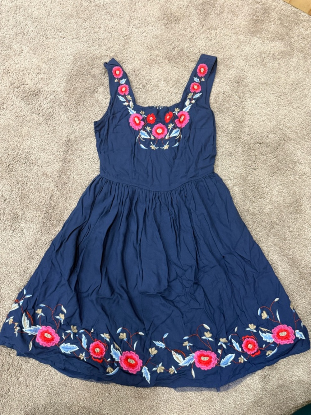ModCloth Navy Blue Sundress with XXS Tag